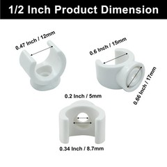 30 Pcs PEX Pipe Clamp, 1/2 Inch PVC Clips PEX Holder, Plastic PEX Mounting Br…