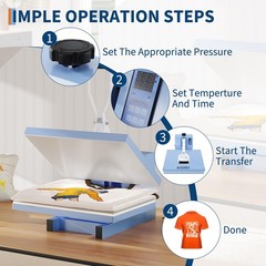 16″x20″ Digital Clamshell T-Shirt Heat Press Machine Transfer Sublimation Print