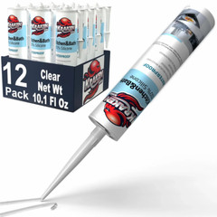 Kraken Bond 100% Clear Silicone Caulk ( 12×10.1 fl.oz) 12 Pack