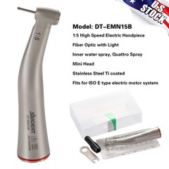 SANDENT 1:5 LED Increasing Contra Angle Handpiece Push Button Fiber Optic Dental