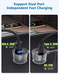 Starlink Mini Cable Car Charger 10FT Starlink Mini Power Cable DC 12V 24V Cig…