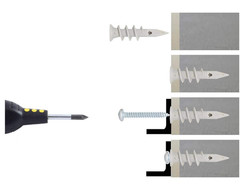 Self Drilling Drywall Plastic Anchors with Screws, Expansion Screws 100 Piece…