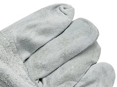🧤 [1 Dozen Pairs] Leather Cow Single Palm Cotton Back 2.5″ Cuff Glove Economy