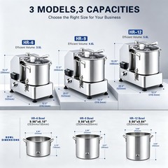 Hakka Commercial Food Processor 6L/9L/12L Electric Heavy-Duty Vegetable Cutter