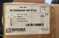 Integra H10086HF-6P-P10 Enclosure 10x8x6 Opaque Hinged NEMA 4X IP68 NEW IN BOX