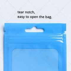 Multi-size&Color Double-Side Glossy Mylar Flat Zip Lock Bag w/Window&Hang Hole