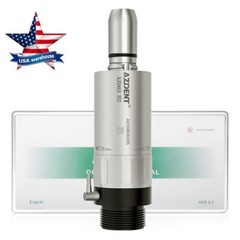 AZDENT Dental Low Speed Handpiece Air Motor 1:1 Direct Drive 2Holes 20000rpm