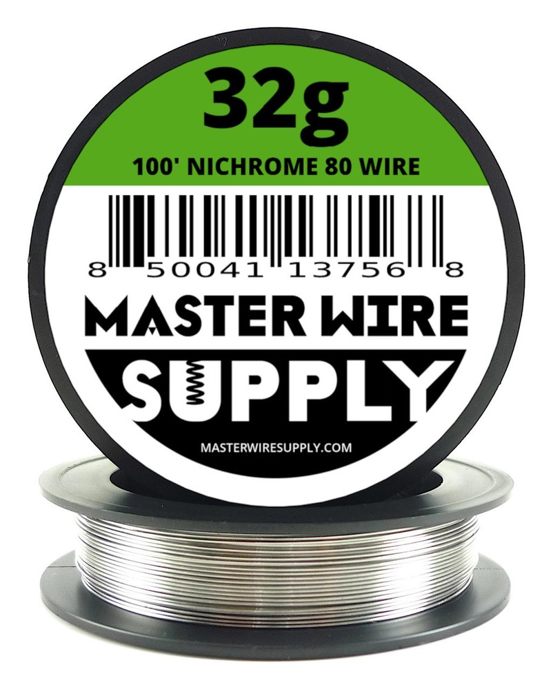 Nichrome 80 – 100ft – 32 Gauge Wire 32g – 0.20mm – 0.008in – Master Wire Supply