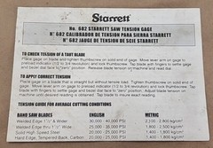 *BRAND NEW* Starrett 682EMZ EDP 57075 Saw Tension Gage No. 682 + Warranty!