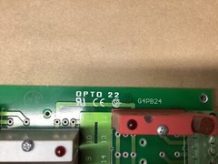 OPTO 22 G4PB24 TERMINAL BOARD w/ (10) G4 ODC5 relay (7) G4 IDC5D #101X48