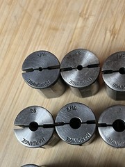 Hardinge HDB-5 drill bushings – 5/8″ OD, many sizes (loc:A2)