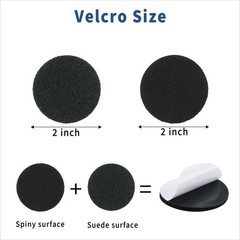 12 Pack 2.5 Inch Self Adhesive Hook and Loop Tape Dots Round Fasten Pad