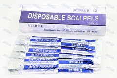 STERILIZED DISPOSABLE SCALPELS #21 PACK OF 10-SINGLE USE – DISSECTING, SURGICAL