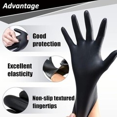 Black Nitrile Disposable Gloves Powder Latex Free | 3, 5, & 6 Mil & Size S – XXL