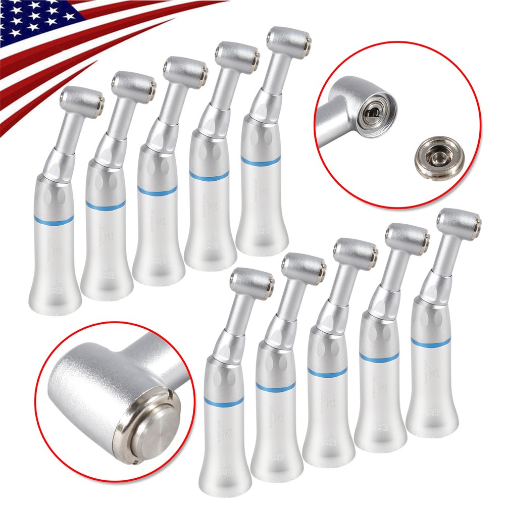10 Slow Low Speed Dental Handpiece Push Button Contra Angle for NSK Style E-type
