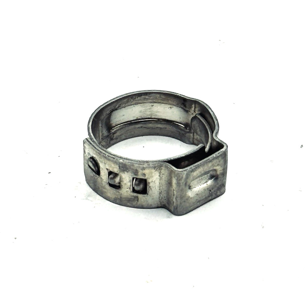 100-Pk Seamless Stainless Steel Single Ear Hose Clamps 9/16″ (14.5 mm) .571″open