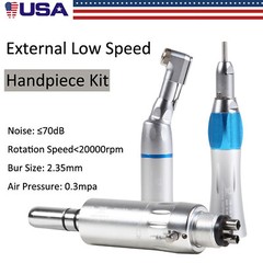 Dental Slow Low Speed Straight/Air Motor/ Contra Angle Handpiece 2/4Hole Fit NSK