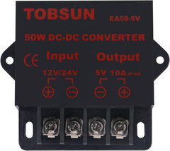 2-Pack 12V to 5V Converter, DC 12V 24V to 5V 10A Step down Converter Adapter DC