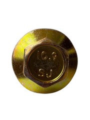 100 pcs M8-1.25×25 Hex Flange Frame Bolt Class 10.9 DIN 6921 Zinc Yellow