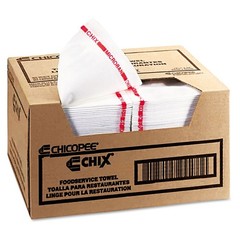Chix 8250 13″ x 24″ Reusable Fabric Food Service Towels – White (150/CT) New