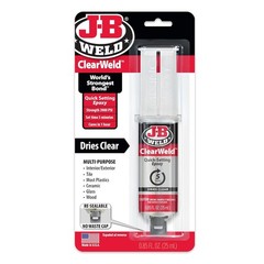 J-B Weld ClearWeld 5 Minute Epoxy Syringe 25ml Strong Clear Adhesive