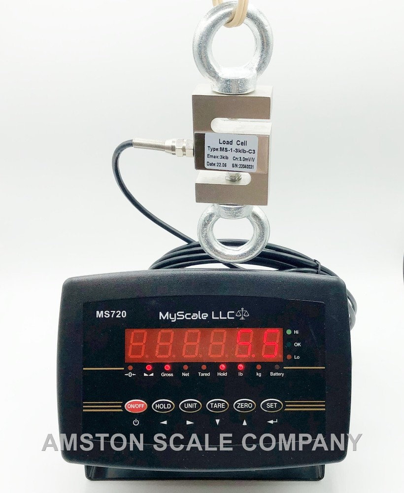 NEW 500 LB PRE CALIBRATED SCALE LOAD CELL KIT TENSION & COMPRESSION LED MONITOR