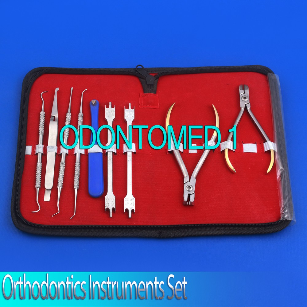Orthodontics Instruments Set of 9 Pieces Stainless Steel
