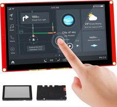 7 Inch Glossy Touchscreen Display with 170 Degree Viewing Angle and Acrylic Case