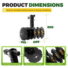 20” Rear Disc Harrow 6 pieces Disc Plow Adjustable Heavy Duty Durable Universal