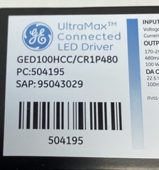 GE 504195 UltraMax LED Driver 100 Watts Class P LED Driver/ Ballast