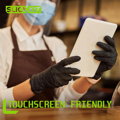 Disposable Nitrile Gloves, 4 Mil Latex-Free Powder-Free Industrial Gloves for Cl
