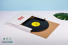 White Vinyl Record Mailers 12.8×12.8×1 inch LP Mailing Corrugated Cardboard B…