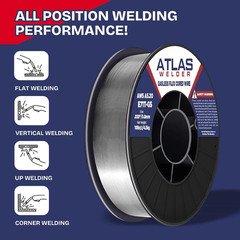 ATLASWELDER Flux Core Welding Wire, E71T-GS .030 Inch 10LB, Gasless Mild Steel M