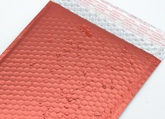 50 #2 Matte Metallic Red Poly Bubble Mailers 8.5×12 (Inner 8.5×11)