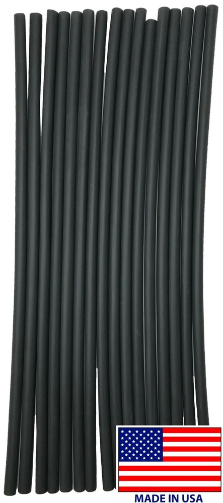 (16) 12″ Black Heat Shrink Tubing 1/4″ Dual Wall Adhesive Lined Wire Wrap 3:1