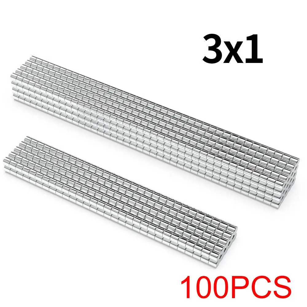 N35 Neodymium Round Magnets Strong Fridge DIY 3×3–20x3mm Assorted Sizes