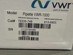 (4qty) VWR Ergonomic LTS Compatible Single Channel Pipettes Cat# 76335