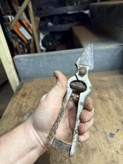 Vintage Old Original Wool Sheep Shears Farm Barn Hand Tool Leather Holster USA