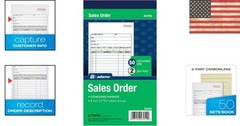 Sales Order Book – 50 Carbonless Forms, Professional Blue Ink, Easy Records