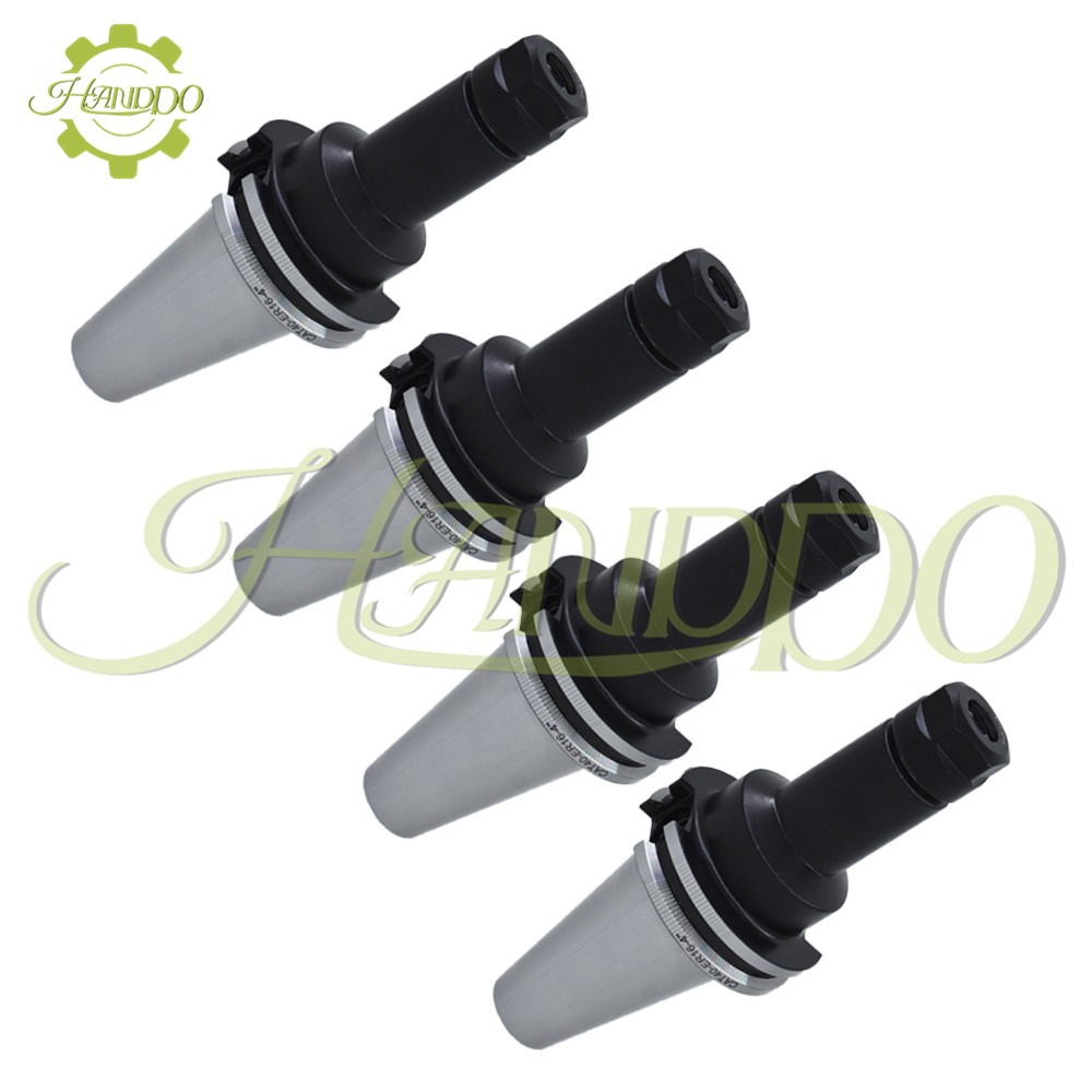 4 Chucks Tool Holder Set W. 4″ Long Gage Length CAT40-ER16 Collet Chucks
