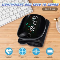 Voice Wrist Blood Pressure Monitor Rechargeable Automatic Heart Rate BP Machine