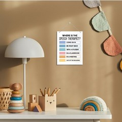 Therapist Office Door Sign, Where is the Speech Therapist, Wall Art Signs, Th…