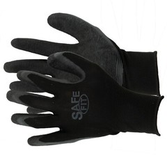 Tool Essentials Latex Coated Palm Knitted Work Gloves with Elastic Cuff Pairs