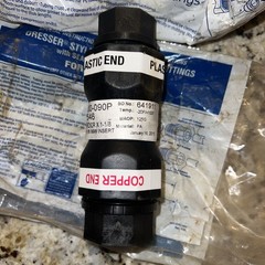 DRESSER PA Compression Coupling 1.375 X 1.125 PE Polyethylene to Copper Gas Pipe