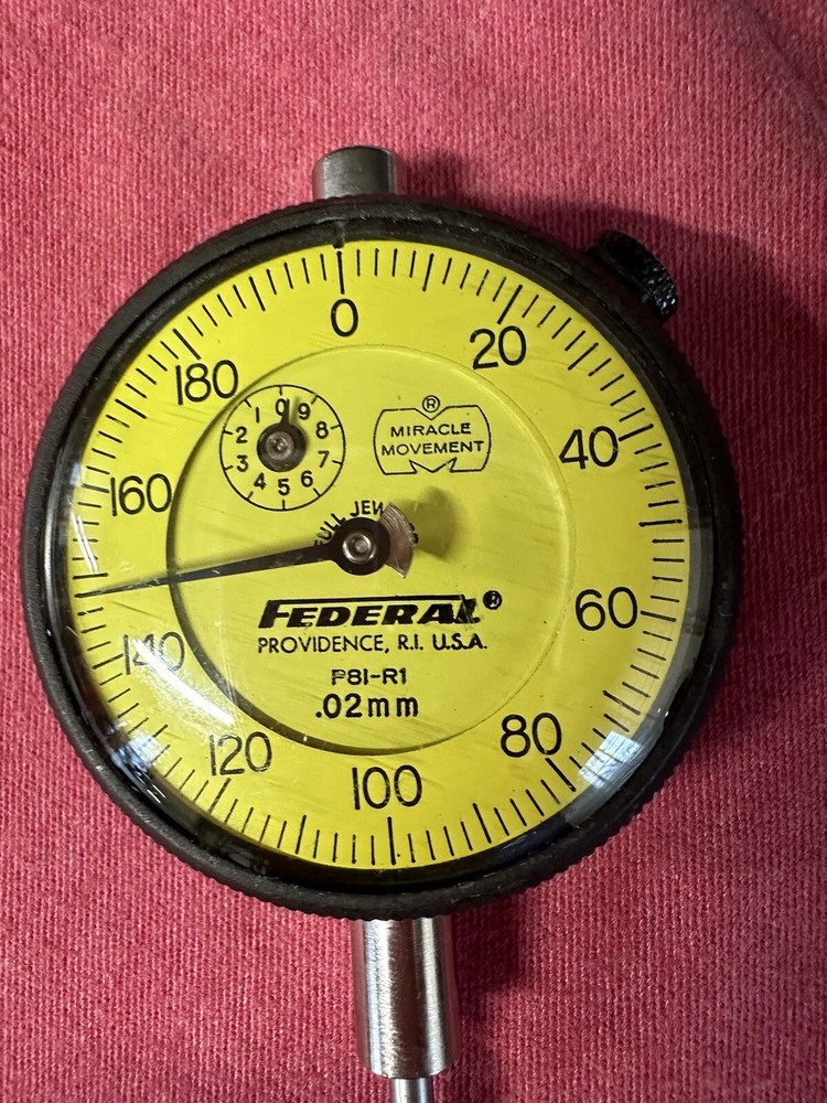 *NOS* FEDERAL USA P81-R1 mm DIAL INDICATOR GAUGE GAGE .02mm **EXCELLENT**