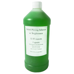 Bright Nickel Plating Solution 1 Quart with Anode, Electroplating, 32oz