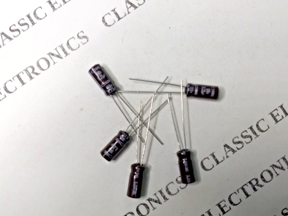 Lot of UCC 0.22uF .22uF 100V DC Radial 105C Electrolytic Capacitor KMG Series