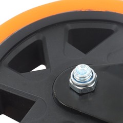 4 Pcs With Locking Brake Heavy Duty 6″ Swivel Caster Wheels No Noise Orange