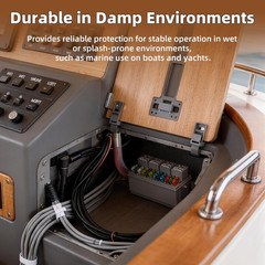 Waterproof 12V Fuse Relay Box 12 ATO/ATC Fuse and 4 Way Relay Block with Pre-Wir