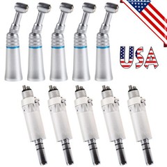 1-5 Dental Low Speed Push 1:1 Contra Angle Handpiece /Air Motor E-type 2/4H SA